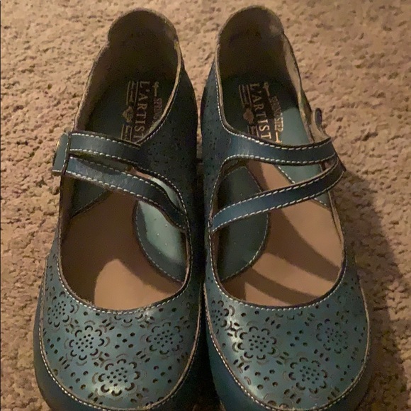 L’artiste clogs beautiful teal color - Picture 1 of 5
